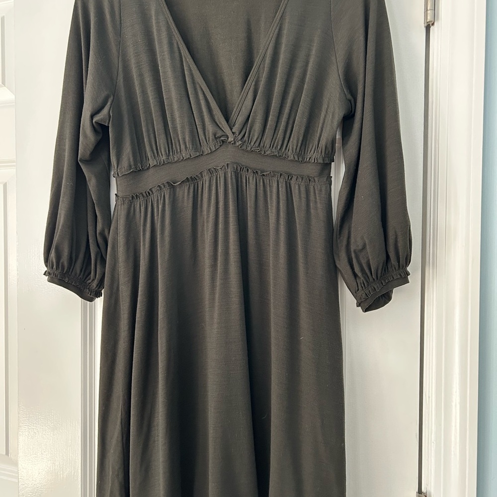 Susana Monaco Charcoal Long Sleeve Dress